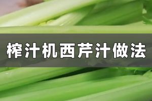 GEF分离式榨汁机：西芹汁的做法